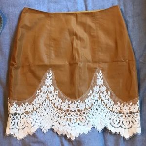 For Love and Lemons faux leather skirt